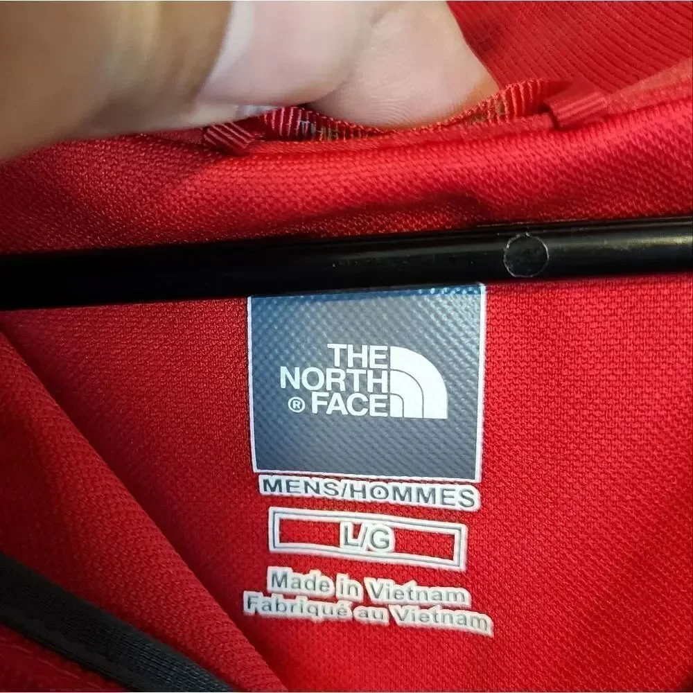 Men's NorthFace zip-up polo shirt, size Large